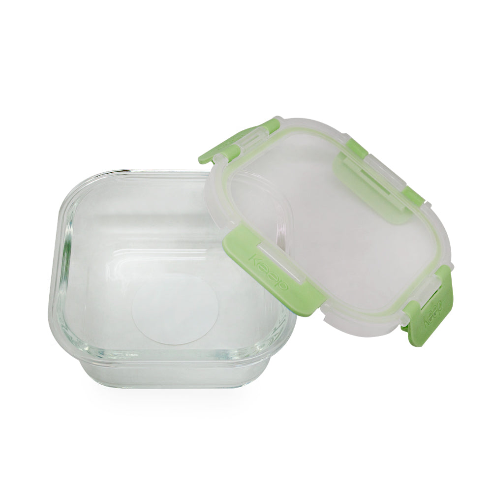 Contenedor Cuadrado Keep Hermético de Vidrio 520ml
