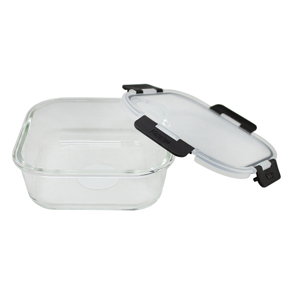 Contenedor Cuadrado Keep Hermético de Vidrio 1200ml