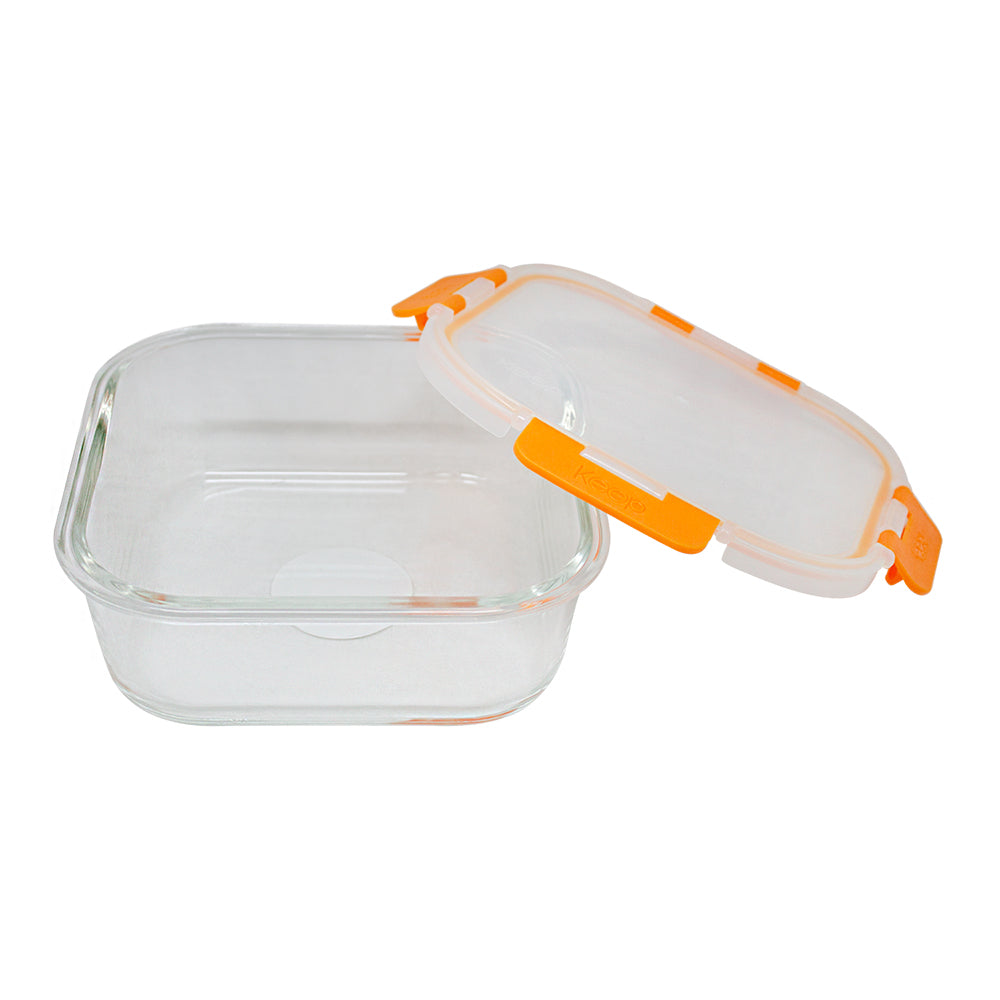 Contenedor Cuadrado Keep Hermético de Vidrio 1200ml