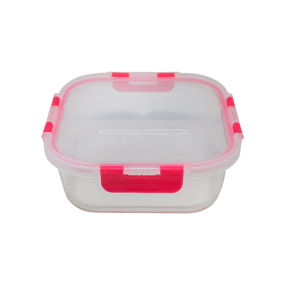 Contenedor Cuadrado Keep Hermético de Vidrio 1200ml