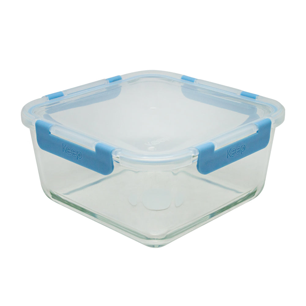 Contenedor Cuadrado Keep Hermético de Vidrio 2200ml