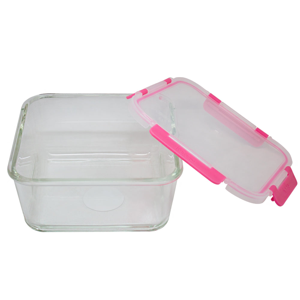 Contenedor Cuadrado Keep Hermético de Vidrio 2200ml