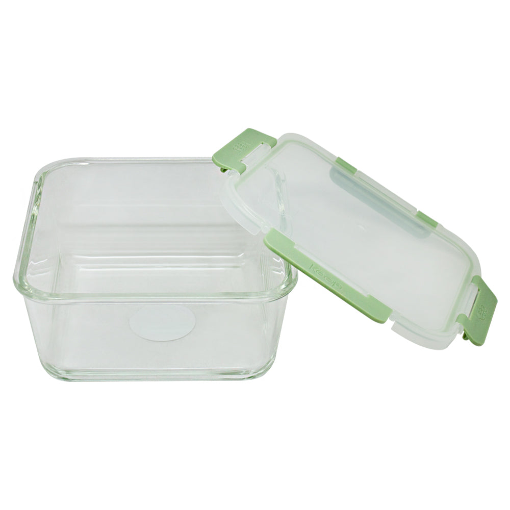 Contenedor Cuadrado Keep Hermético de Vidrio 2200ml