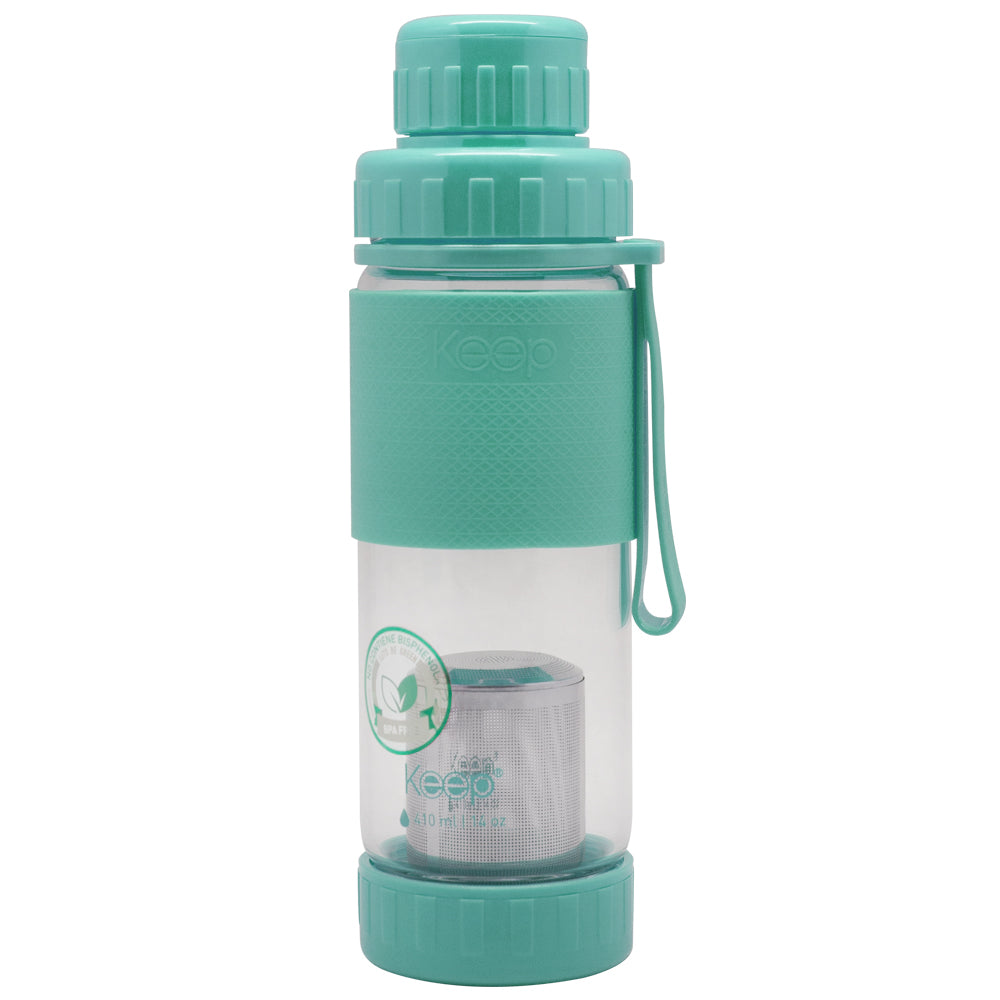 Botella Vidrio Keep con Infusor 410 ML
