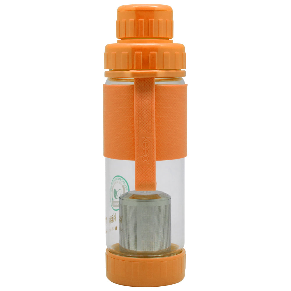 Botella Vidrio Keep con Infusor 410 ML