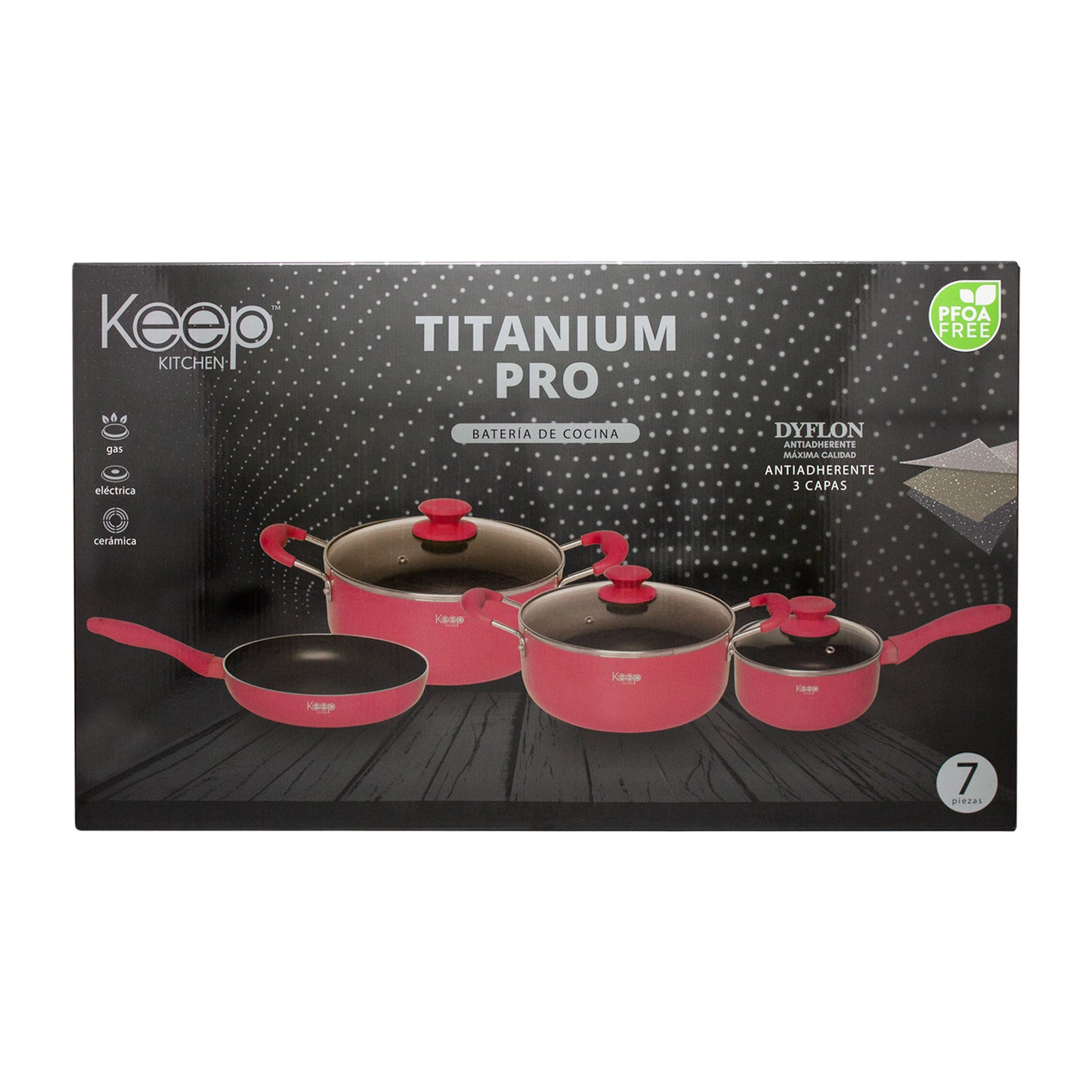 Bateria 7pcs Titanium Pro Keep