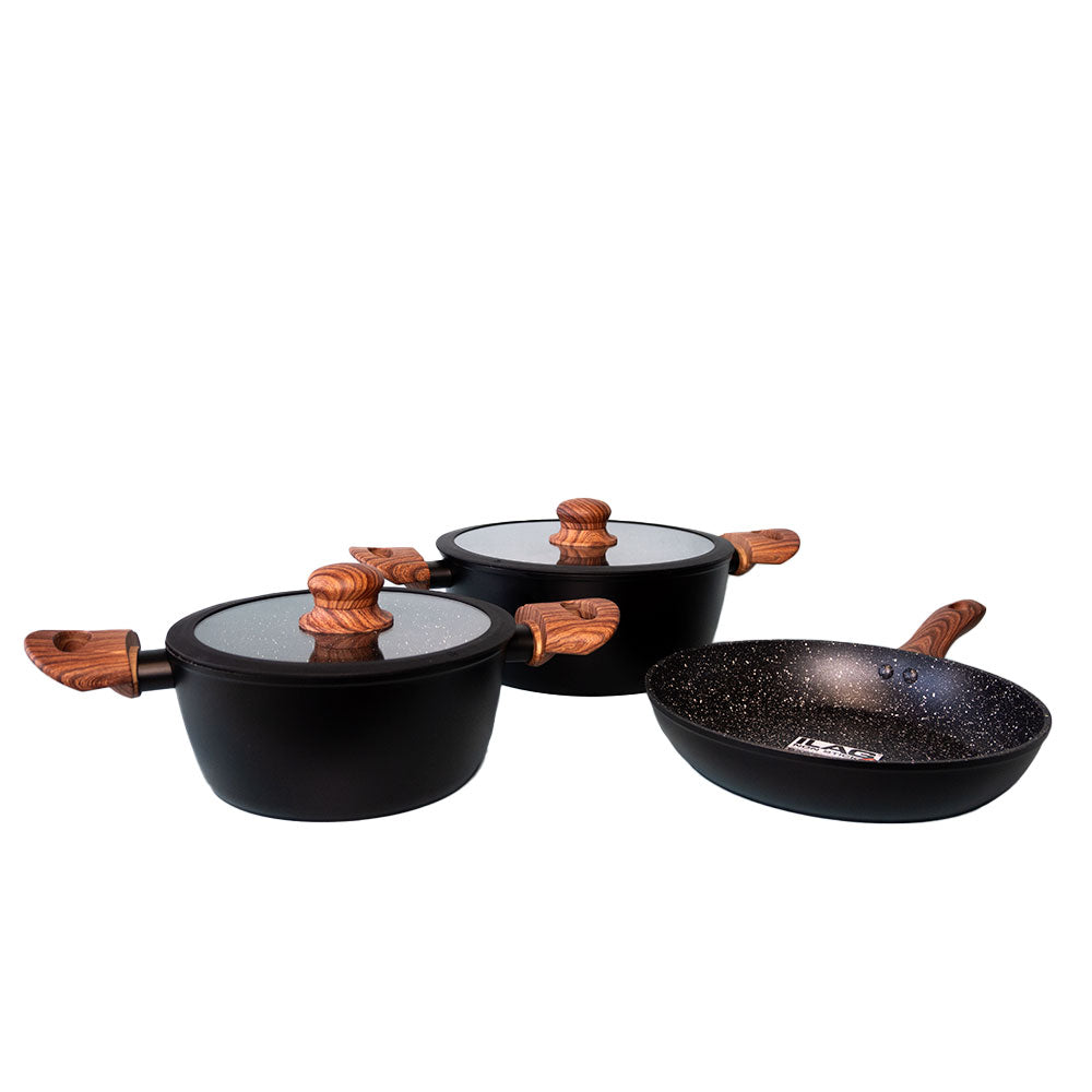 Batería de Cocina Antiadherente 5 piezas Keep Granite Line