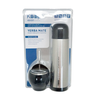 Mate Set + Termo Bala Keep Acero Inoxidable