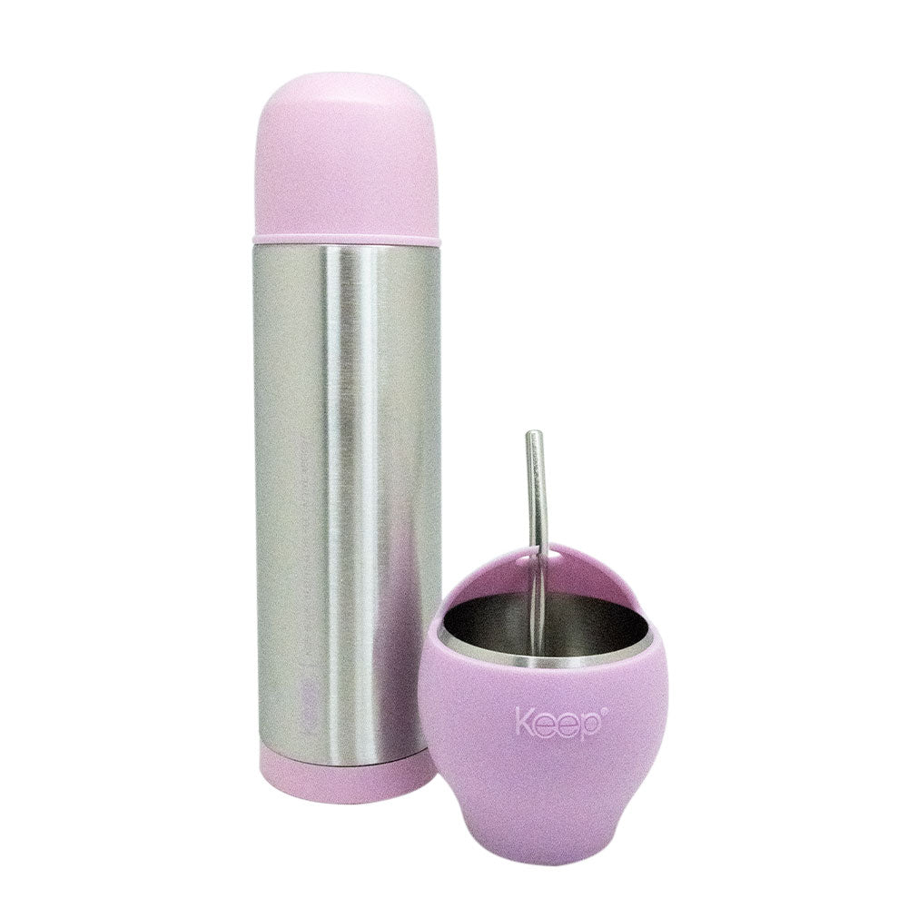 Mate Set + Termo Bala Keep Acero Inoxidable