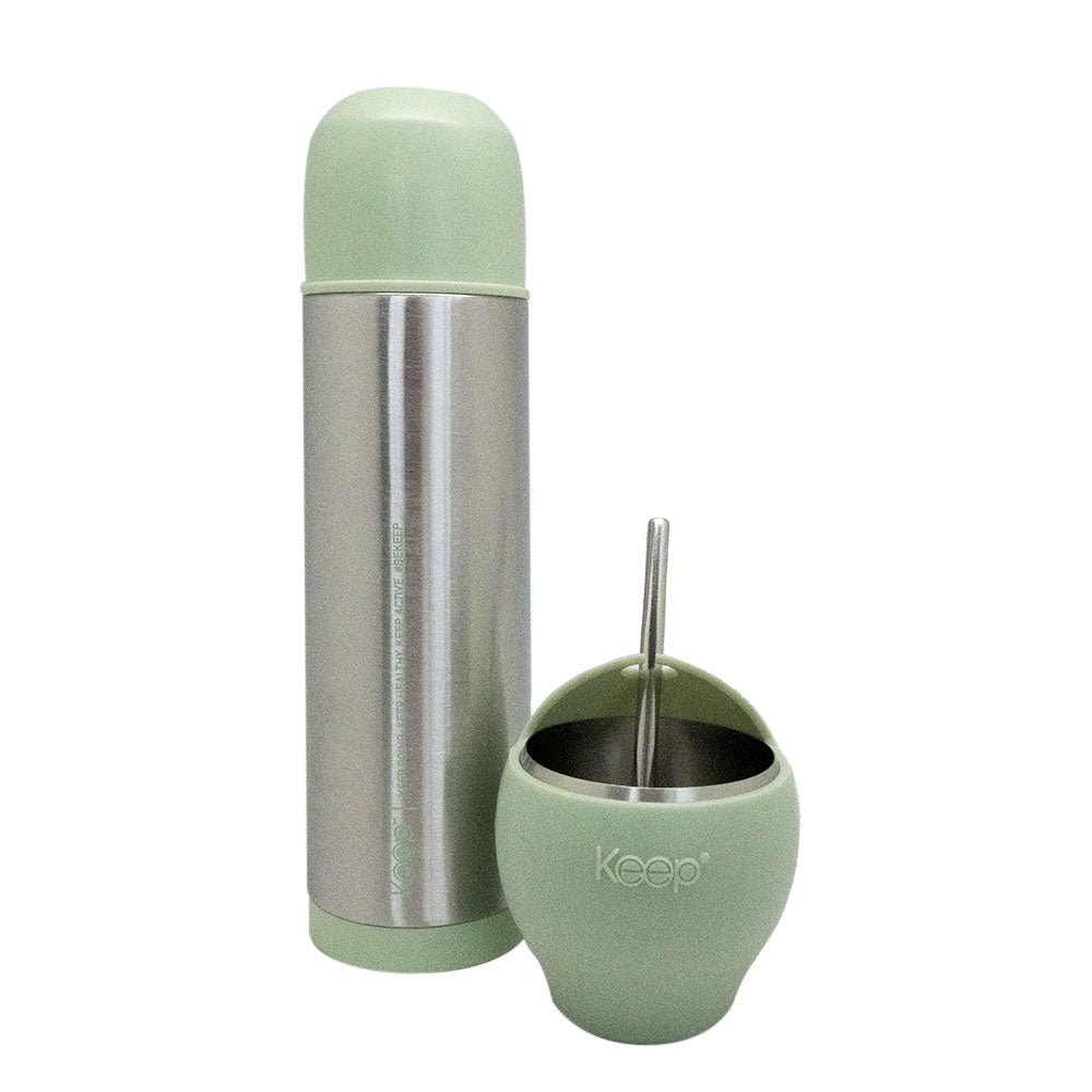 Mate Set + Termo Bala Keep Acero Inoxidable