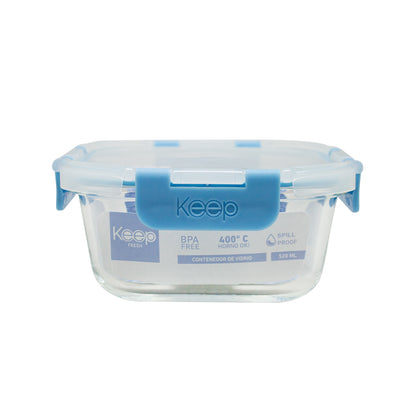 Contenedor Cuadrado Keep Hermético de Vidrio 520ml