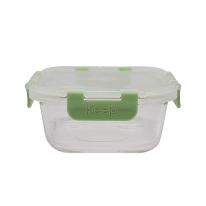 Contenedor Cuadrado Keep Hermético de Vidrio 520ml