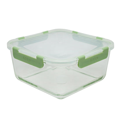 Contenedor Cuadrado Keep Hermético de Vidrio 2200ml