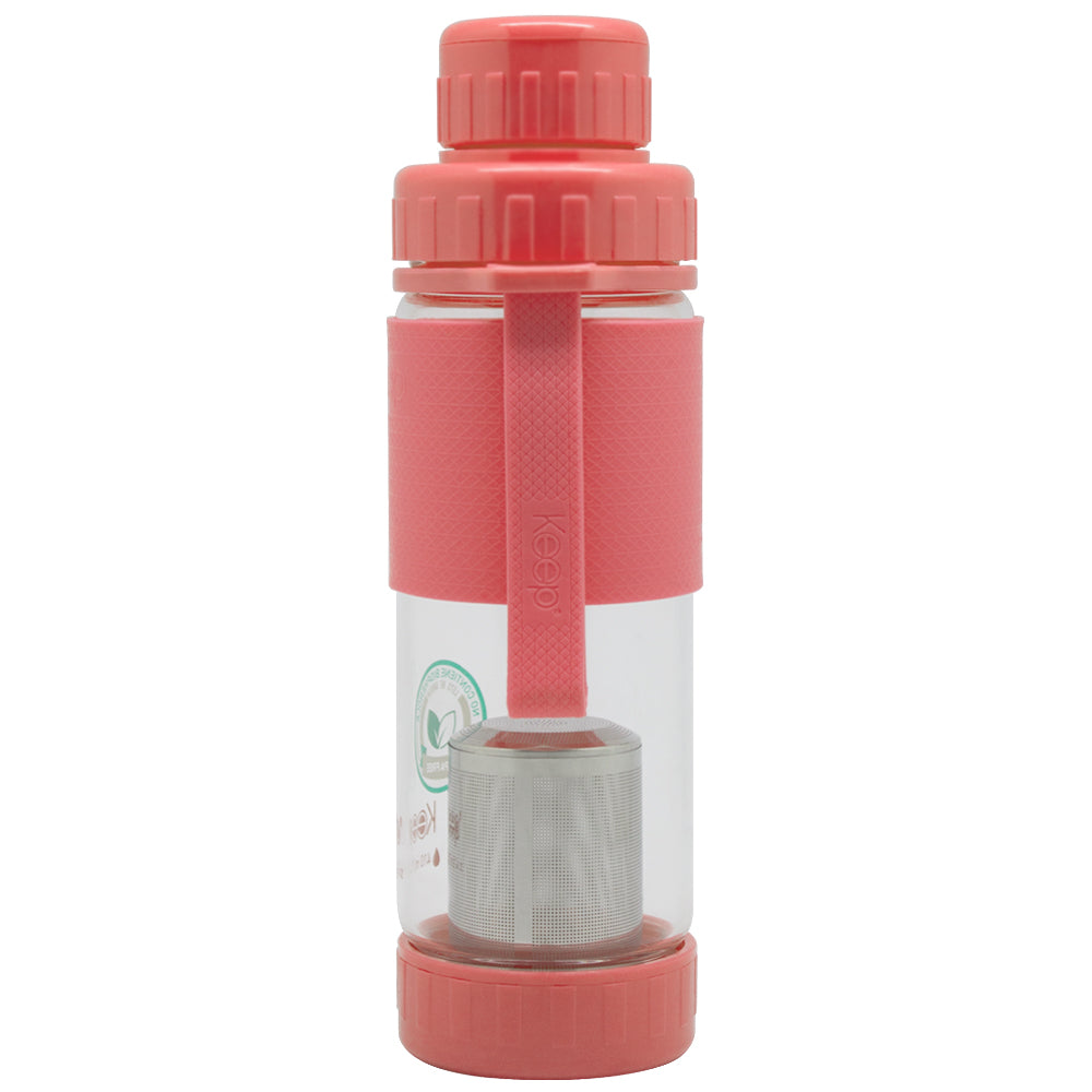 Botella Vidrio Keep con Infusor 410 ML