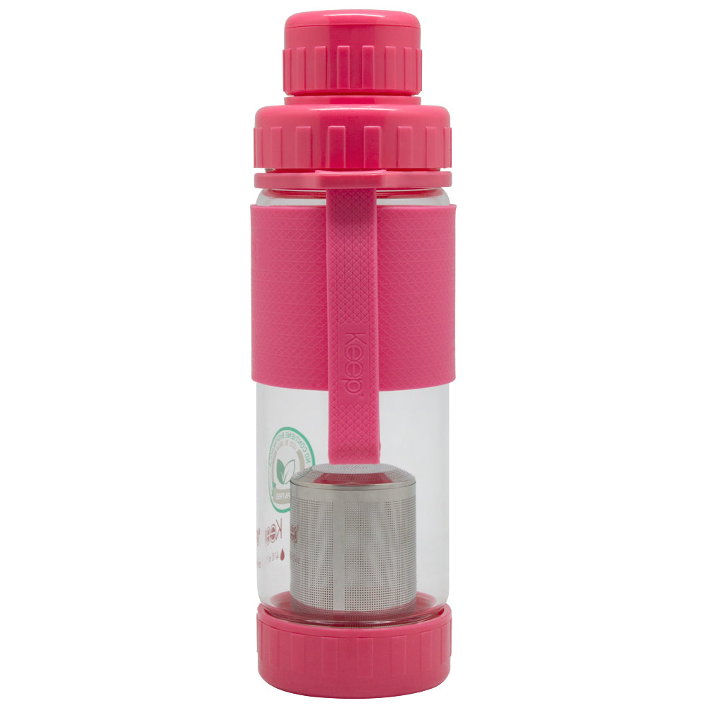 Botella Vidrio Keep con Infusor 410 ML