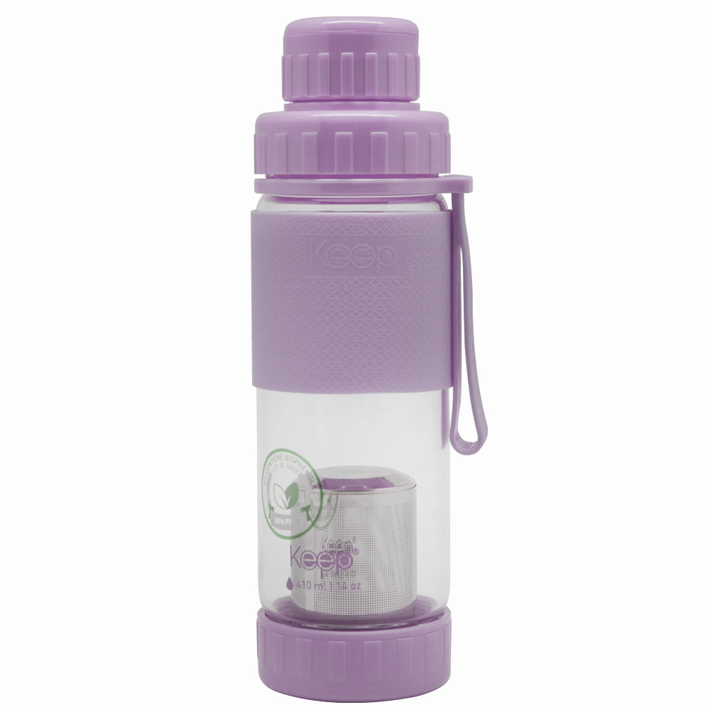 Botella Vidrio Keep con Infusor 410 ML
