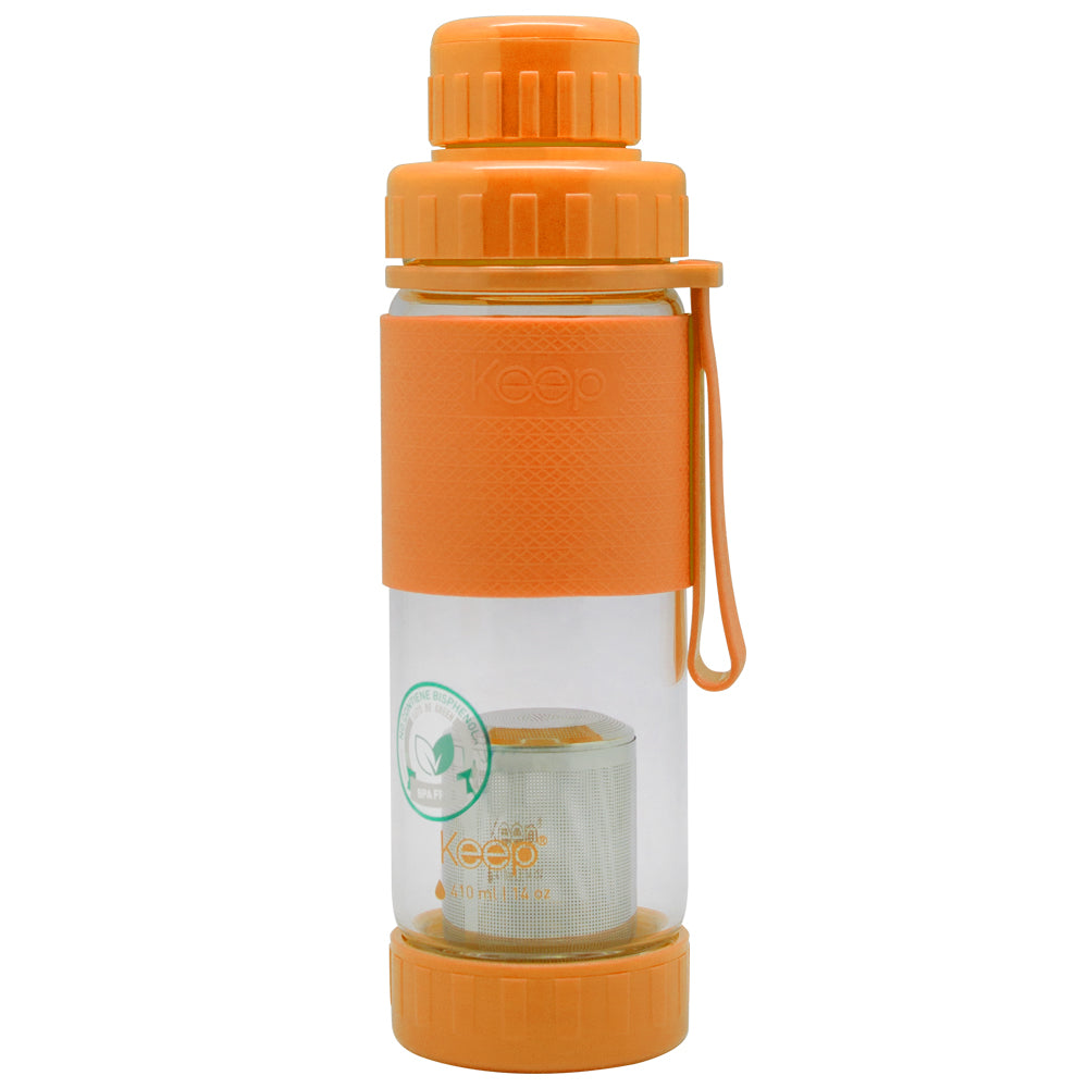 Botella Vidrio Keep con Infusor 410 ML