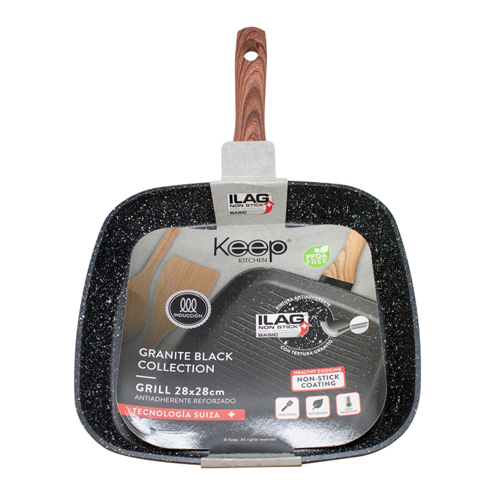 Grill Pan 28cm Granite Line Keep