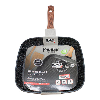 Grill Pan 28cm Granite Line Keep