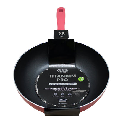 Wok Antiadherente 28cm Titanium Pro Keep