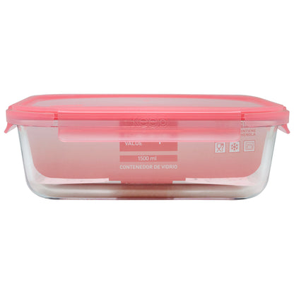 Contenedor Rectangular Keep Hermético de Vidrio 1480ml