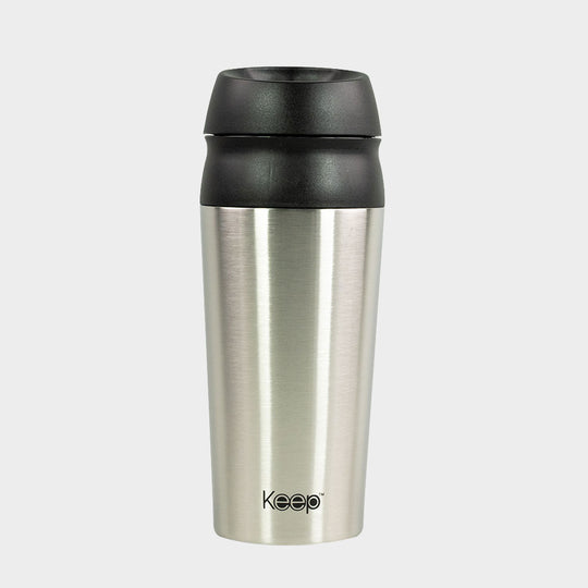 Mug Botón Keep Acero Inoxidable 450 ML - Negro