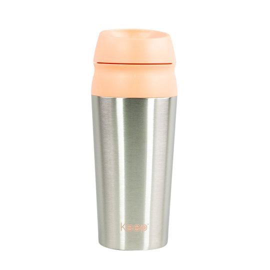 Mug Botón Keep Acero Inoxidable 450 ML - Coral