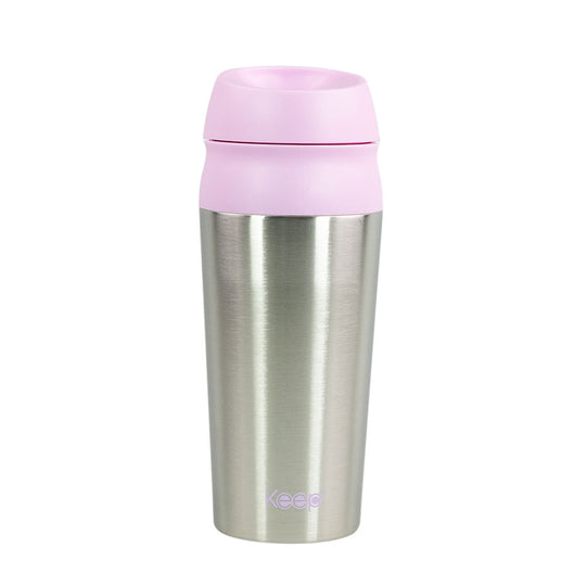 Mug Botón Keep Acero Inoxidable 450 ML - Rosa