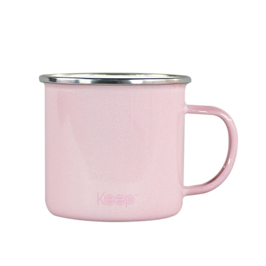 Mug Metálico Keep Hierro 470 ML - Rosa