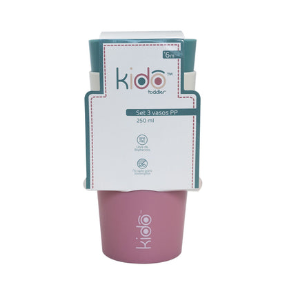 Set 3 Vasos Kido 250ml