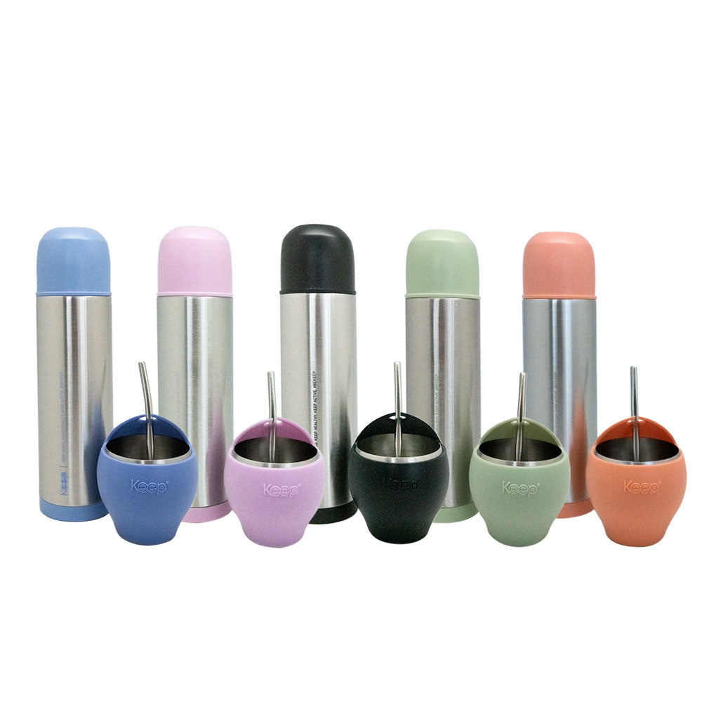 Mate Set + Termo Bala Keep Acero Inoxidable